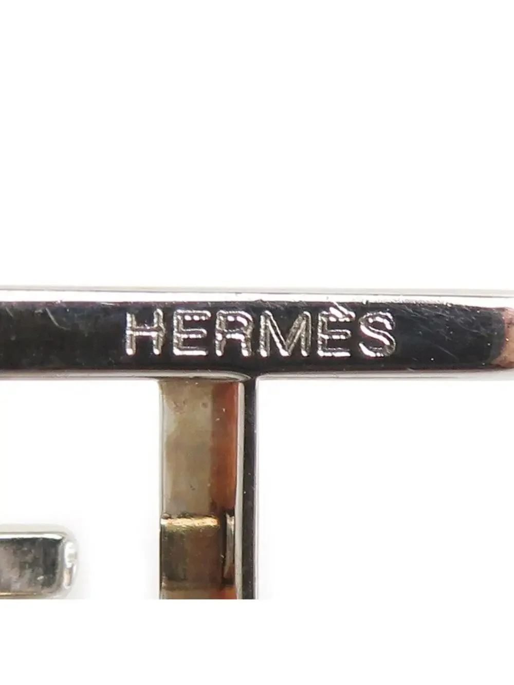 Auth Hermes Api Bracelet Brown/Silver #303100H85B